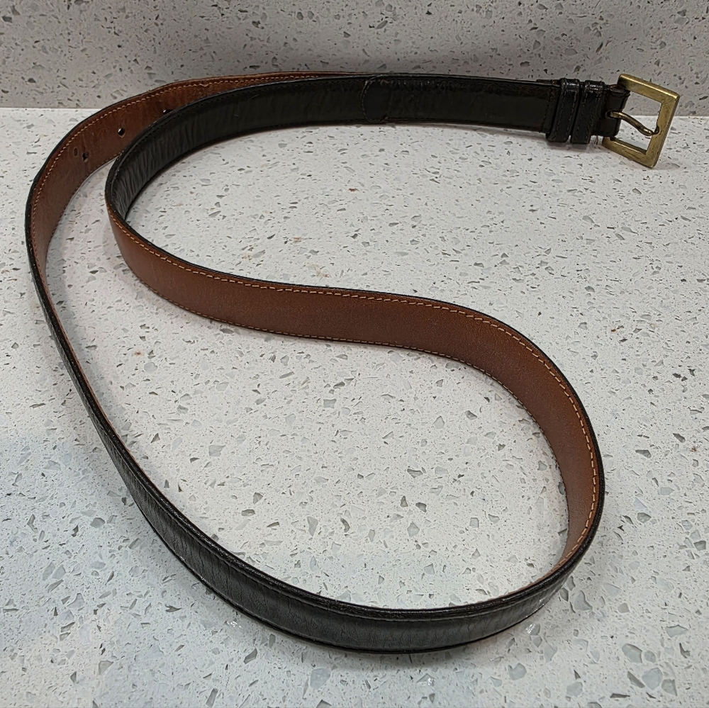Coach Vintage Buffalo Leather Unisex Belt With Brass Buckle - 35" NYC